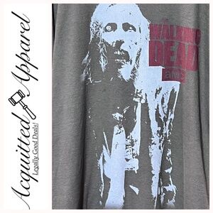 The Walking Fead Long Sleeve Gray Thermal Tee Shirt